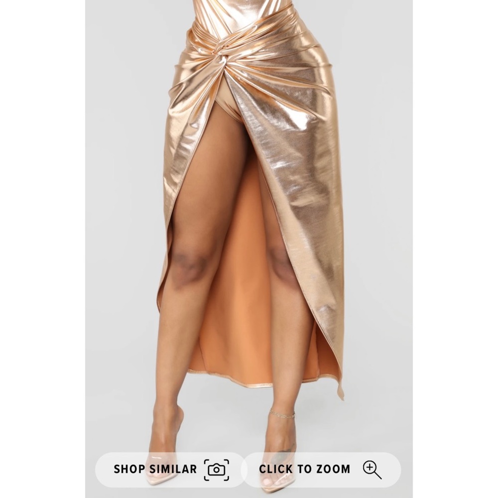 Fashion Nova Gold Skirt